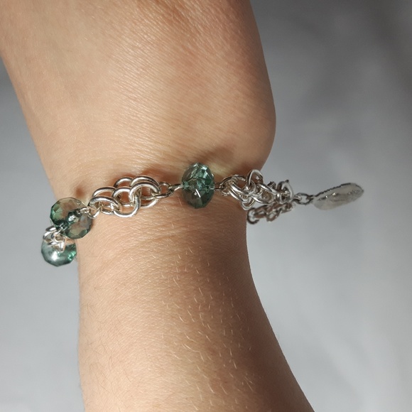 Jewelry - Jesus Medallion Bracelet with Turquoise Glass Beaded Bracelet